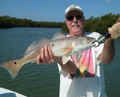 Another nice redfish boated with Capt. Todd during the last week of January 2013!