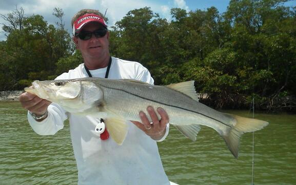Capt. Todd Geroy enjoyed a hard battle with this bruiser snook