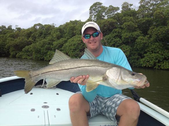 Capt. Ben Geroy with a beautiful snook released Sept. 16, 2013